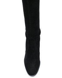 Bottes en daim noires Stuart Weitzman