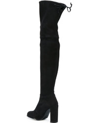 Bottes en daim noires Stuart Weitzman