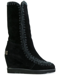 Bottes en daim noires Mou