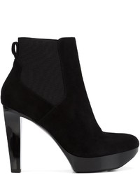 Bottes en daim noires Robert Clergerie