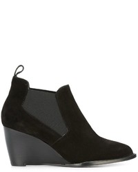 Bottes en daim noires Robert Clergerie