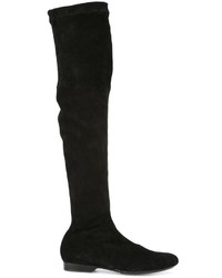 Bottes en daim noires Robert Clergerie