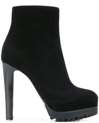 Bottes en daim noires Sergio Rossi