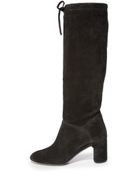 Bottes en daim noires Casadei