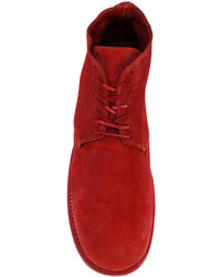 Bottes en daim rouges Guidi