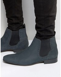 Bottes en nubuck bleues