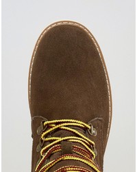 Bottes en nubuck marron foncé Bellfield