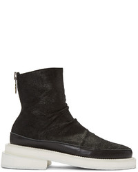 Bottes en nubuck noires D.gnak By Kang.d