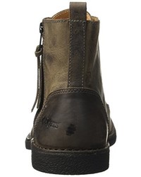 Bottes gris foncé Kickers