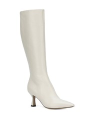 Bottes hauteur genou en cuir blanches Leqarant