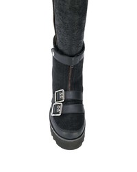 Bottes hauteur genou en cuir épaisses noires UGG Australia