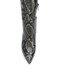 Bottes hauteur genou en cuir imprimées serpent multicolores Sam Edelman
