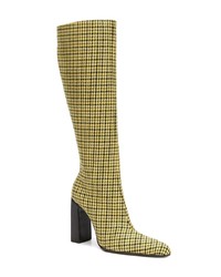 Bottes hauteur genou en cuir jaunes Balenciaga