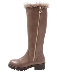 Bottes hauteur genou en cuir marron Anna Field