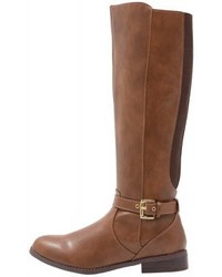 Bottes hauteur genou en cuir marron Head over Heels by Dune