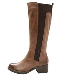 Bottes hauteur genou en cuir marron Marco Tozzi