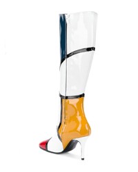 Bottes hauteur genou en cuir multicolores Dorateymur