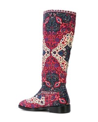 Bottes hauteur genou en cuir multicolores Leandra Medine