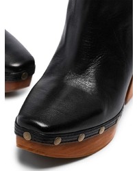 Bottes hauteur genou en cuir noires Jacquemus