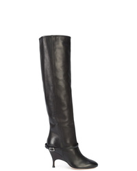 Bottes hauteur genou en cuir noires Alchimia Di Ballin