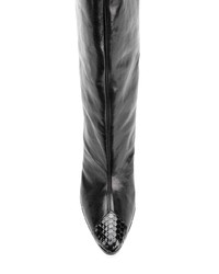 Bottes hauteur genou en cuir noires Givenchy