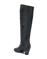 Bottes hauteur genou en cuir noires Marc Ellis