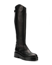 Bottes hauteur genou en cuir noires Clergerie