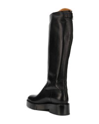 Bottes hauteur genou en cuir noires Clergerie