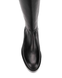 Bottes hauteur genou en cuir noires Clergerie