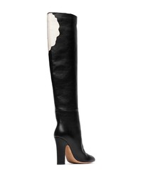 Bottes hauteur genou en cuir noires Valentino