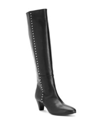 Bottes hauteur genou en cuir noires Via Roma 15