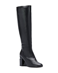 Bottes hauteur genou en cuir noires Clergerie