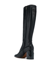 Bottes hauteur genou en cuir noires Clergerie