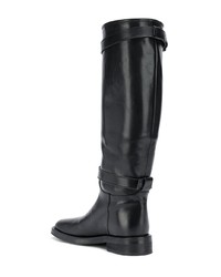 Bottes hauteur genou en cuir noires Ann Demeulemeester