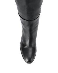 Bottes hauteur genou en cuir noires A.F.Vandevorst