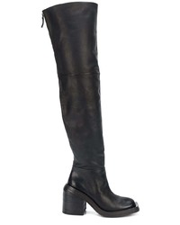 Bottes hauteur genou en cuir noires Marsèll