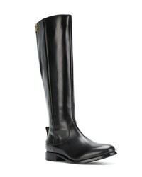 Bottes hauteur genou en cuir noires Fabi