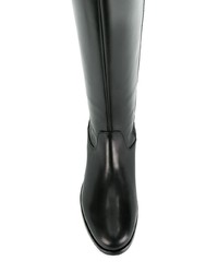 Bottes hauteur genou en cuir noires Fabi