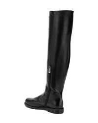 Bottes hauteur genou en cuir noires Loriblu