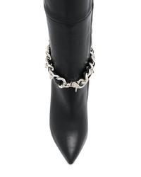 Bottes hauteur genou en cuir noires Marc Ellis