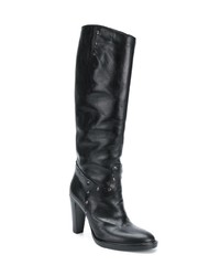 Bottes hauteur genou en cuir noires A.F.Vandevorst