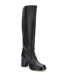 Bottes hauteur genou en cuir noires Joseph