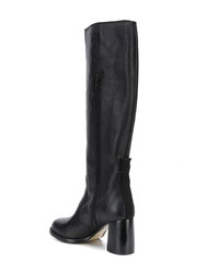 Bottes hauteur genou en cuir noires Joseph