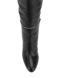 Bottes hauteur genou en cuir noires Giuseppe Zanotti Design