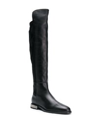 Bottes hauteur genou en cuir noires Alberto Gozzi