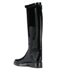 Bottes hauteur genou en cuir noires Ann Demeulemeester