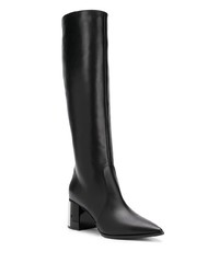 Bottes hauteur genou en cuir noires Casadei