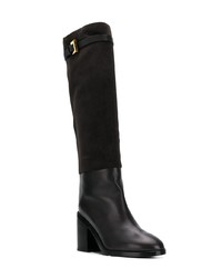 Bottes hauteur genou en cuir noires Stuart Weitzman