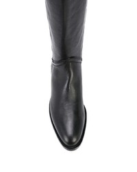 Bottes hauteur genou en cuir noires Aquatalia