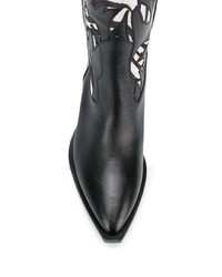 Bottes hauteur genou en cuir noires A.F.Vandevorst